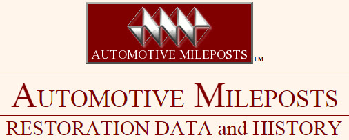 Automotive Mileposts RESTORATION DATA and HISTORY